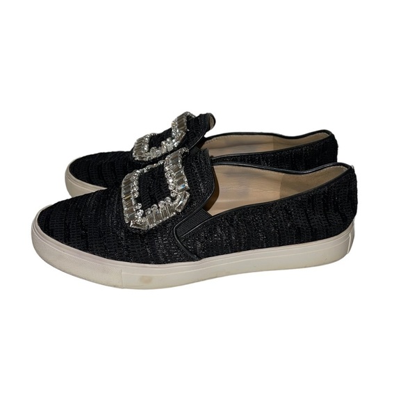 Karl Lagerfeld Paris Ermine2 Black Textile Woman Shoes Size 7 - Picture 4 of 9